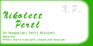 nikolett pertl business card